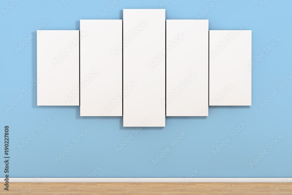 White Blank Poster in Empty Room. 3d Rendering White Blank Poster in Empty Room. 3d Rendering