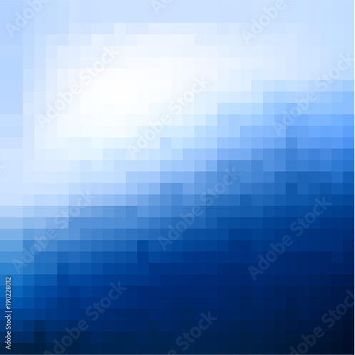 Blue abstract pixelated geometric background with square pattern