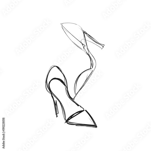 Vector illustration of shoes on a white background