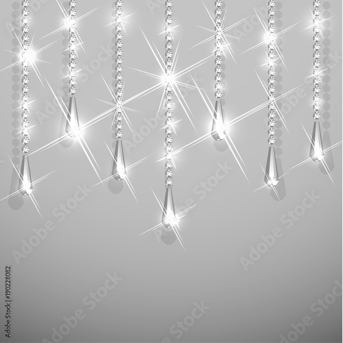 Diamond garlands - abstract jewelry background