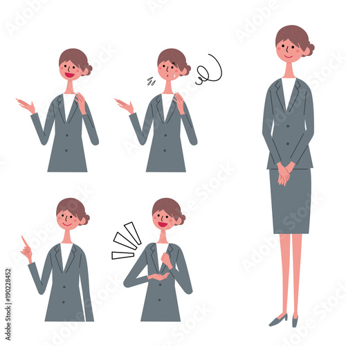 スーツ姿の女性 ポーズ イラスト セット Stock Vector Adobe Stock スーツ姿の女性 ポーズ イラスト セット Stock Vector Adobe Stock