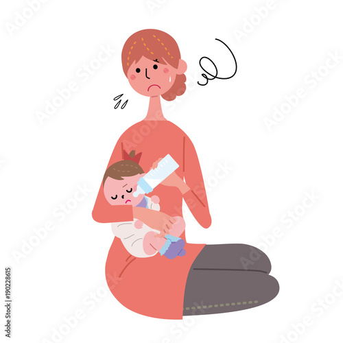 ミルクを嫌がる赤ちゃん イラスト Stock Vector Adobe Stock ミルクを嫌がる赤ちゃん イラスト Stock Vector Adobe Stock