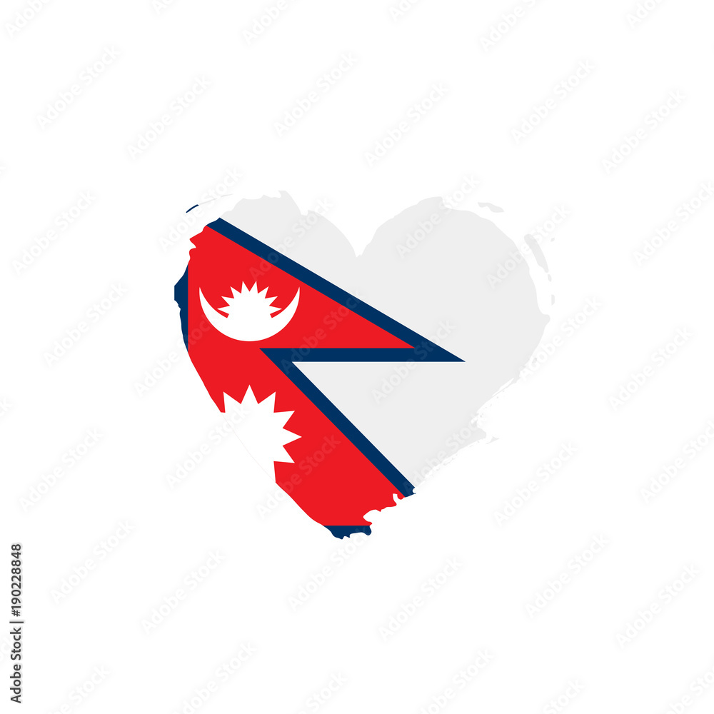 Obraz premium Nepal flag, vector illustration