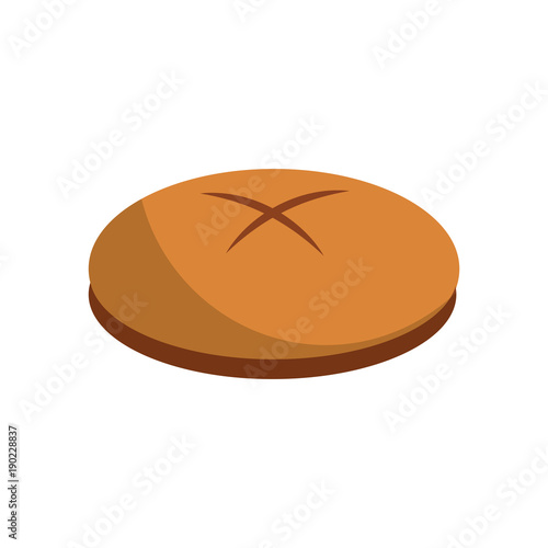 bread round loaf served as a meal accompaniment vector illustration