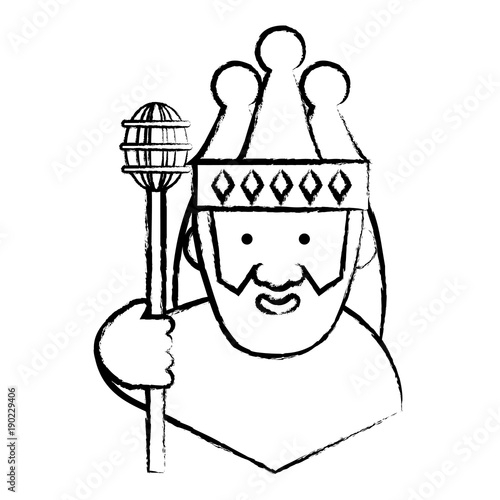 Cartoon king icon image