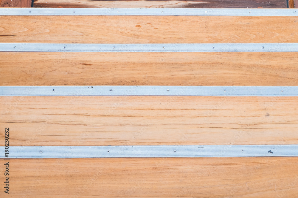 Fototapeta premium wooden stairs made from plank (top view) for background