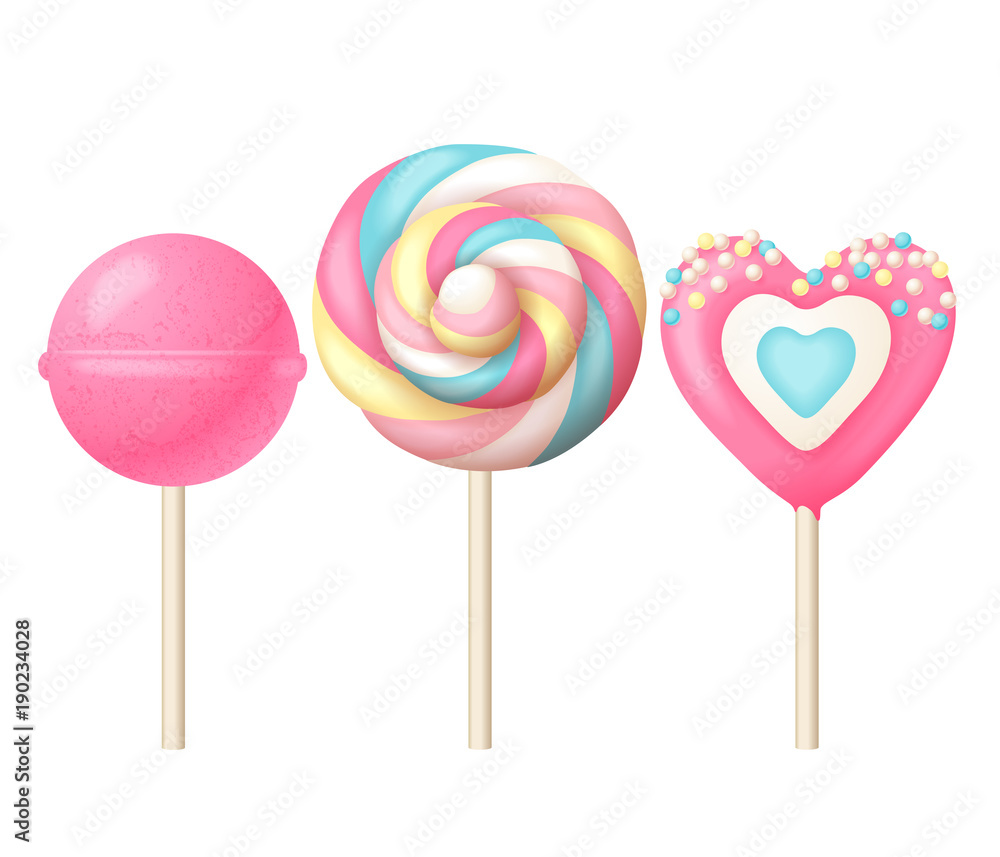 Sweet lollipops illustration