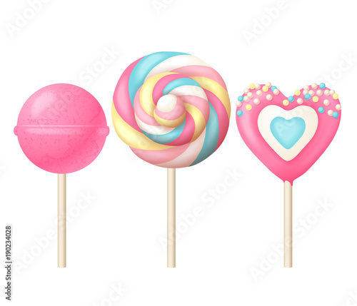 Fotografia Sweet lollipops illustration