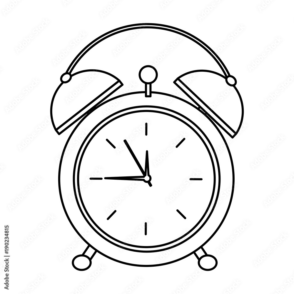 clock alarm time wake up symbol vector illustration outline design clock alarm time wake up symbol vector illustration outline design
