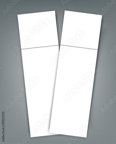 Set of Blank event concert ticket mockup template. Concert, party or festival ticket design template.