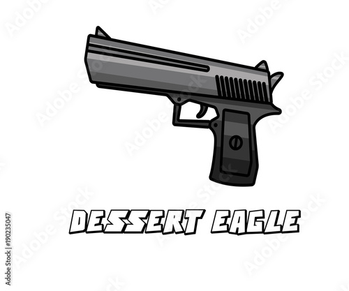 pistol weapon model dessert eagle cartoon design