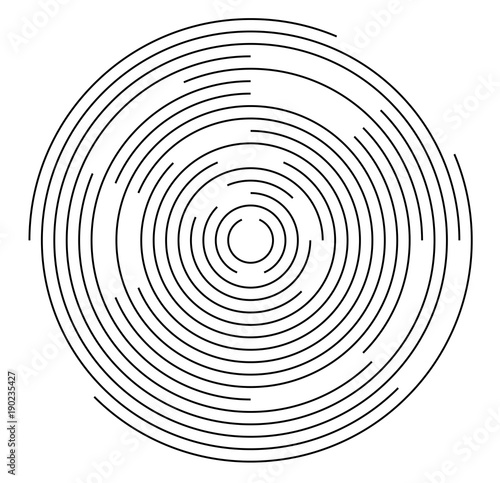 Design element Circular target effect on white background01