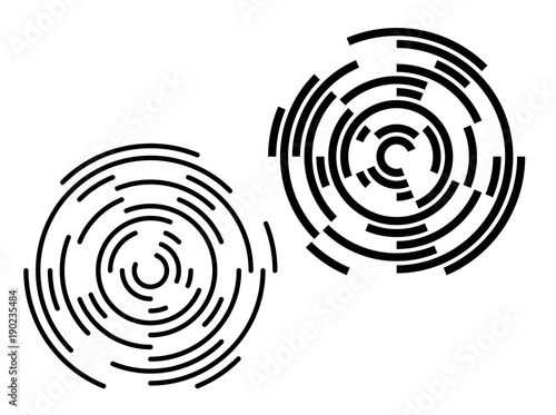 Design element Circular target effect on white background02