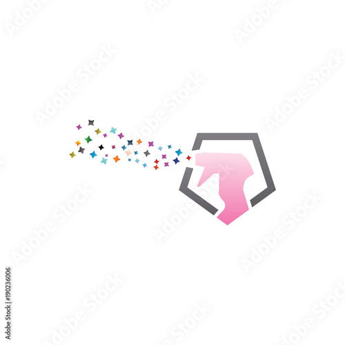Sprayer window cleaning service sanitation logo design concept vector\