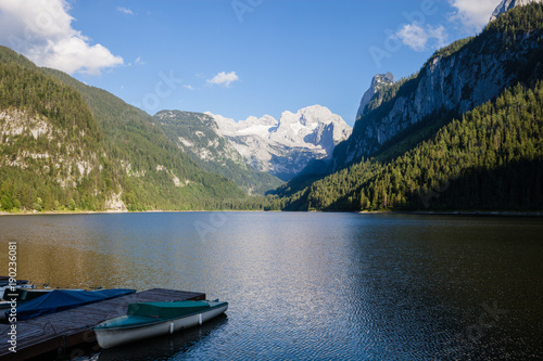 Beautiful summer Alpine lake Altausseer view in Austria