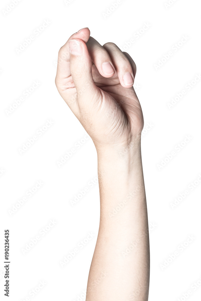 Hand hold virtual business card, credit card or blank paper Hand hold virtual business card, credit card or blank paper