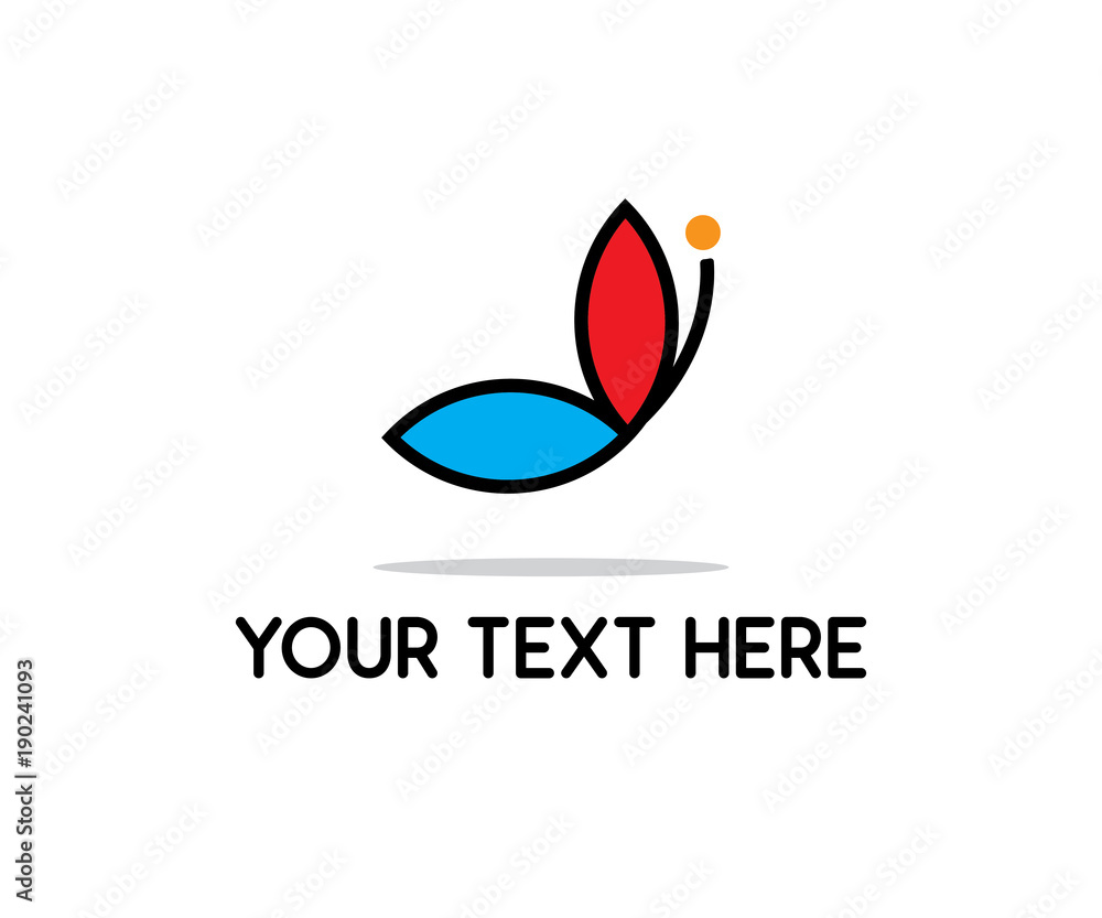 flying butterfly simple logo design flying butterfly simple logo design