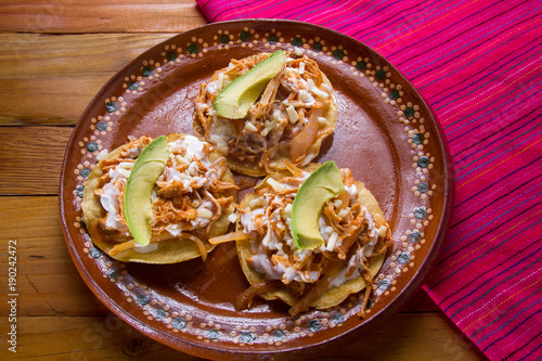 Mexican food: tinga tostadas