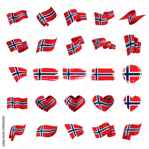 Norway flag, vector illustration photo
