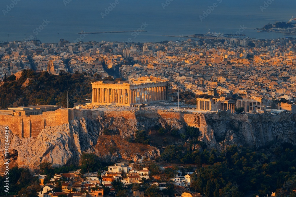Athens skyline from Mt Lykavitos