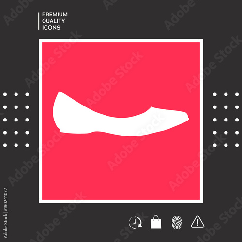 Ballerina flats - women shoe, the silhouette
