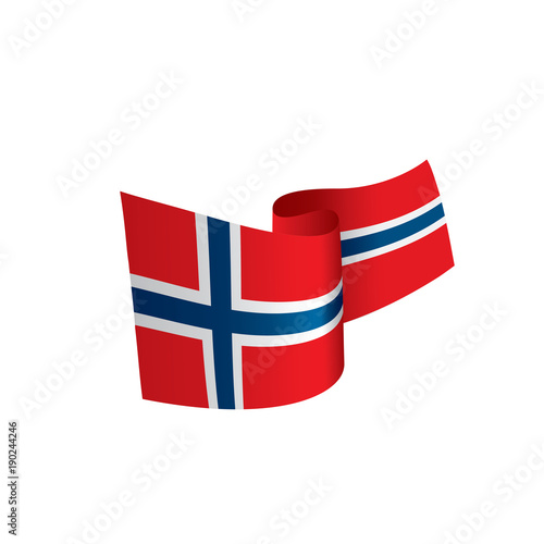 Norway flag, vector illustration