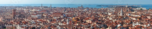 Venice skyline panorama viewed from above