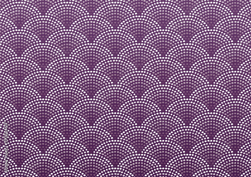刺繍文様「鮫小紋」（和風着物パターン）紫色