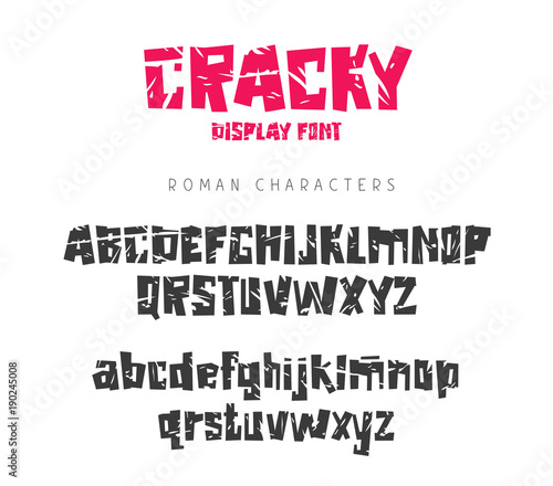 Lettering, typography. English alphabet