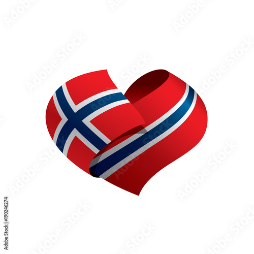 Norway flag, vector illustration