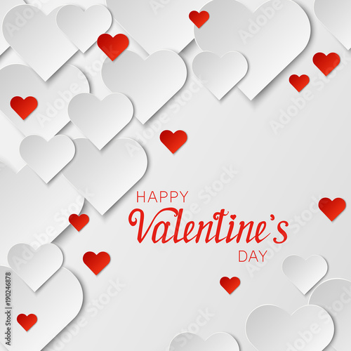 Abstract background of paper hearts