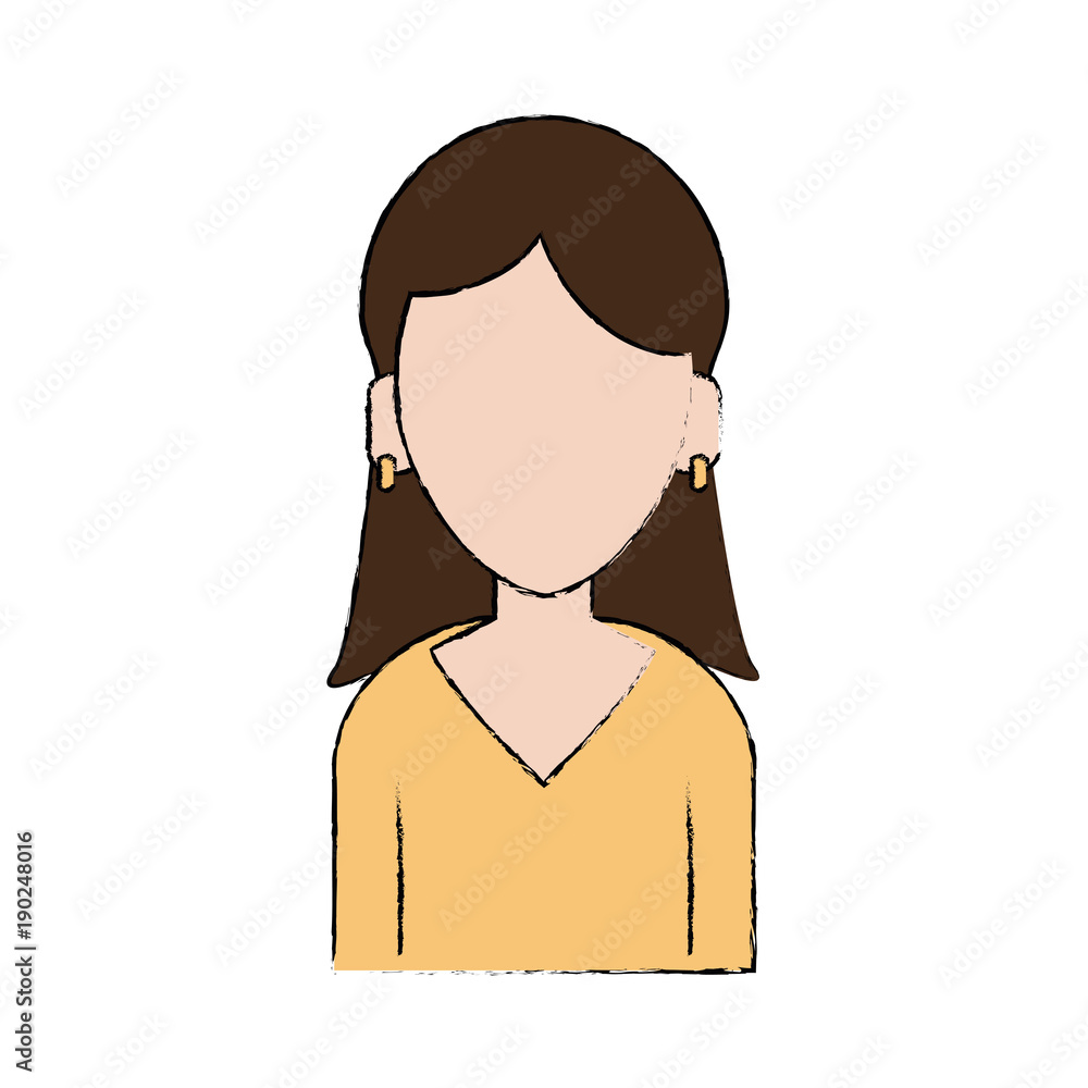 Woman faceless avatar