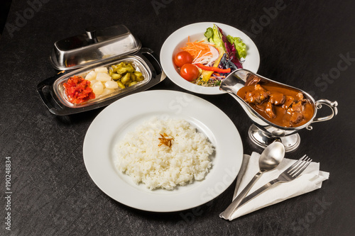 カレーライス typical curry and rice Japanese style