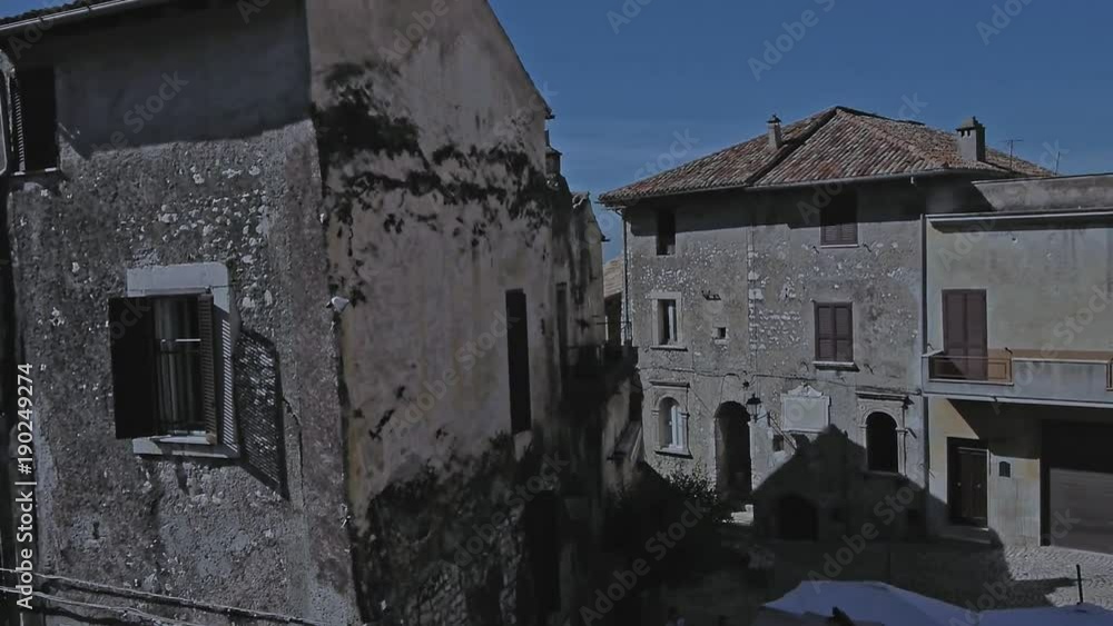 beautiful medieval town from drone in a summer day beautiful medieval town from drone in a summer day
