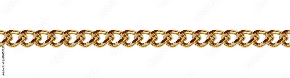 Seamless golden metal chain Seamless golden metal chain