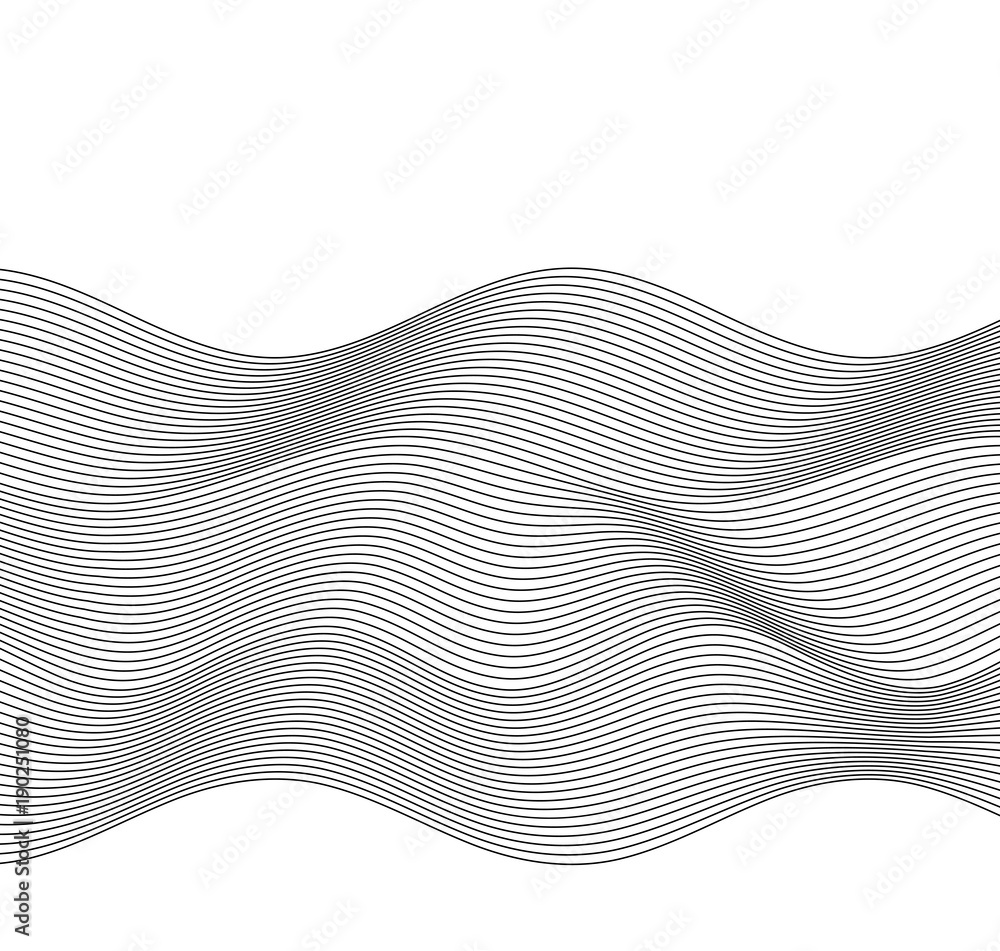 Design element Wave many parallel lines wavy form19