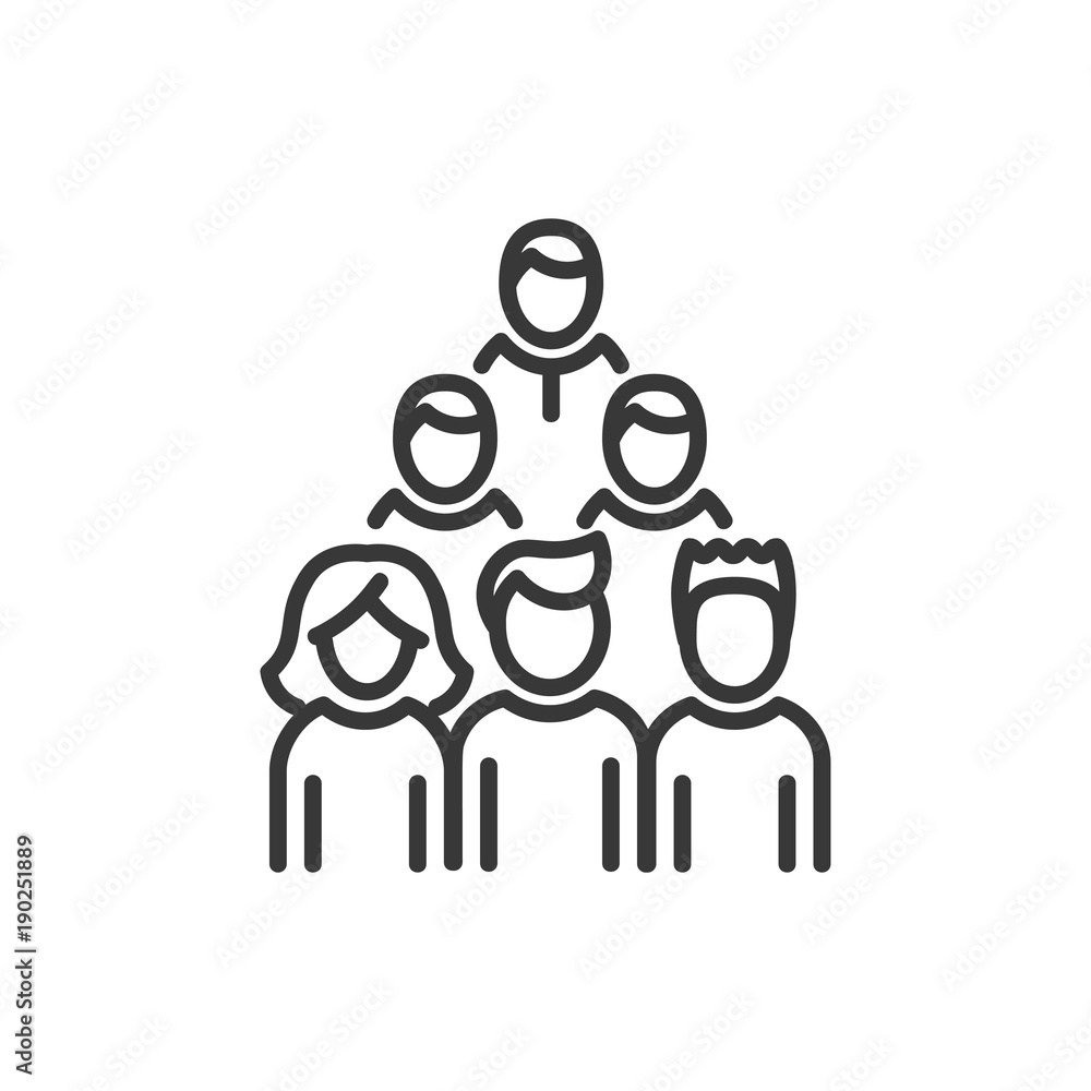 Voters - line design single isolated icon Voters - line design single isolated icon