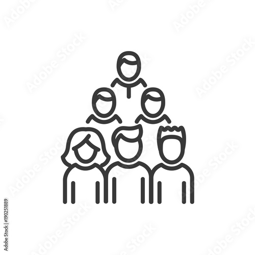 Voters - line design single isolated icon