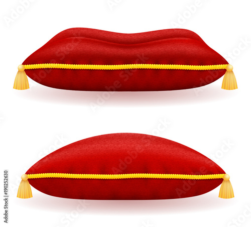 red velvet pillow vector illustration