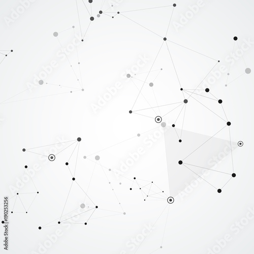 Points connected by straight lines into simple creative forms