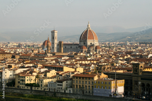 Summer. Italy. Florence. Panoramic view of the city.