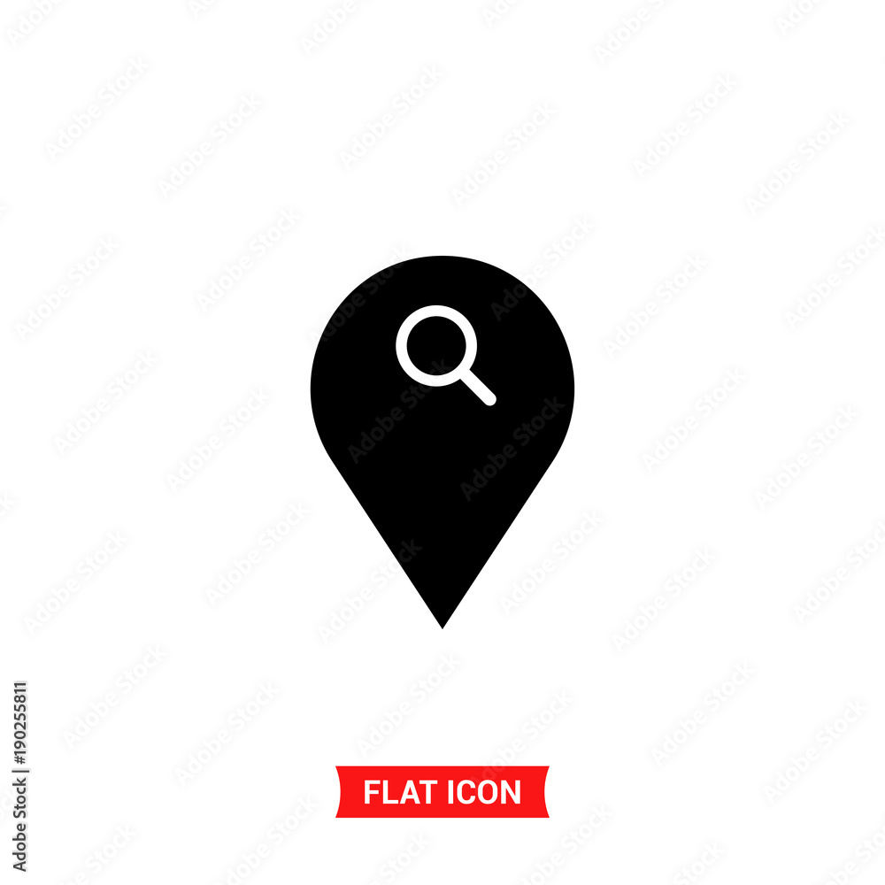 Fototapeta premium Pin vector icon