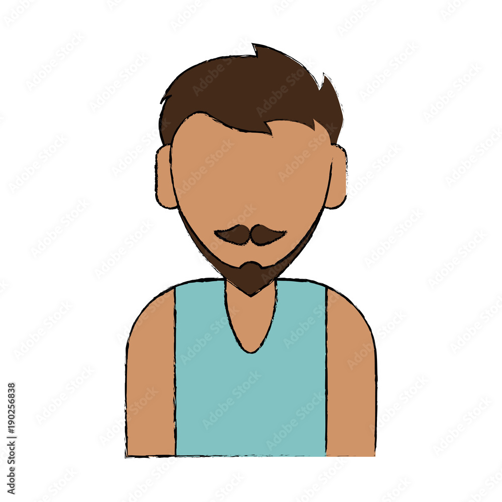 Man faceless cartoon icon vector illustration graphic design Man faceless cartoon icon vector illustration graphic design
