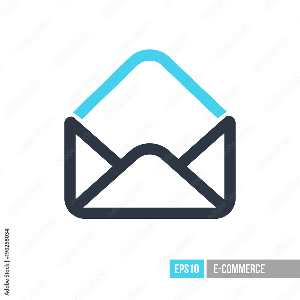Open envelope vector icon Open envelope vector icon