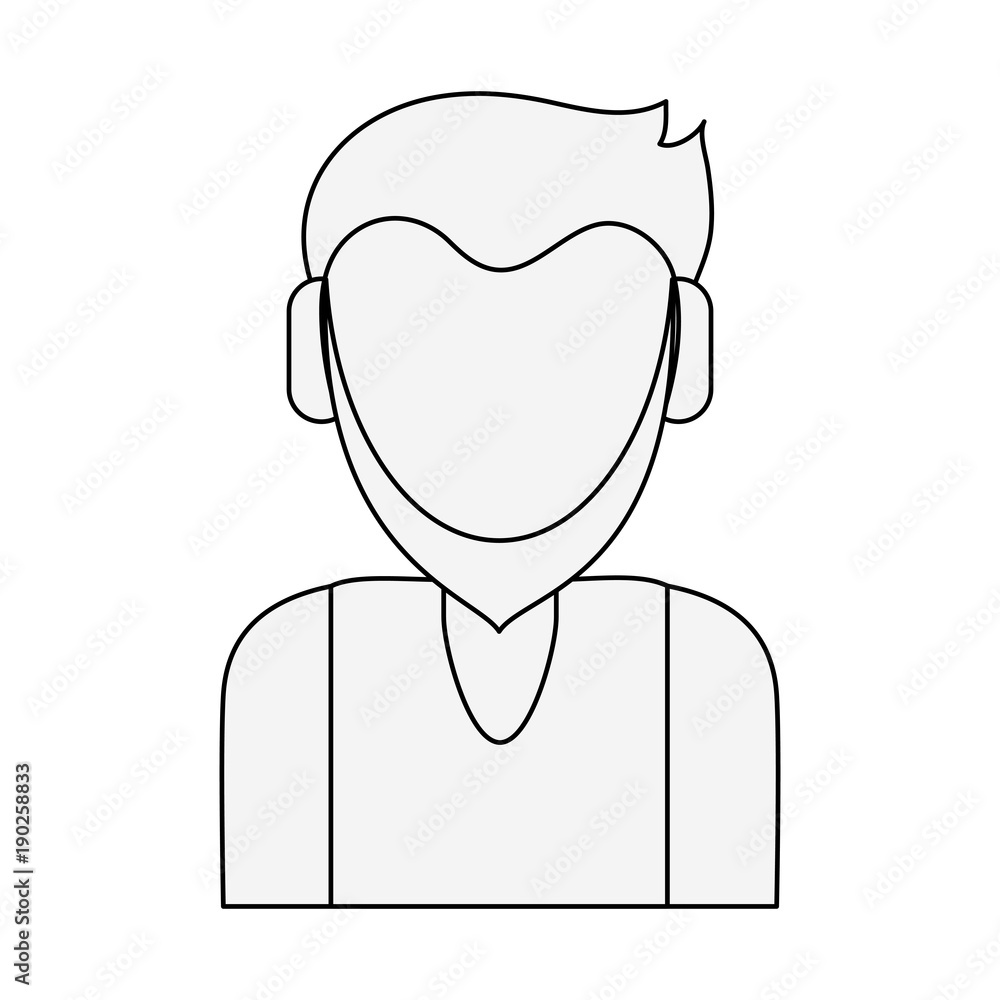 Man faceless cartoon icon vector illustration graphic design Man faceless cartoon icon vector illustration graphic design