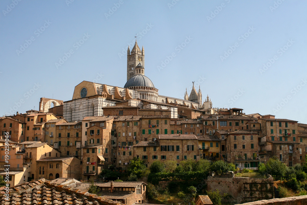 Summer. Italy. Sienna. View of the city