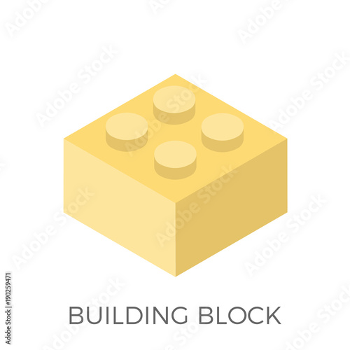 Building Block Icon Vector. Isolated on White Background.