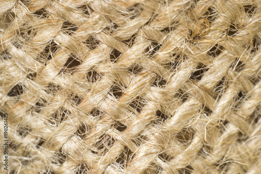 Fototapeta premium Photo texture of burlap light color made from natural linen material