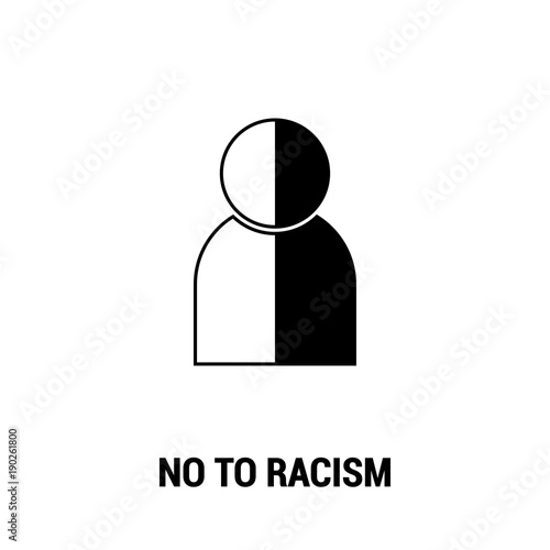 No to racism vector icon