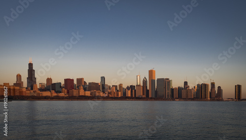 Obraz na płótnie Chicago Sunrise w salonie